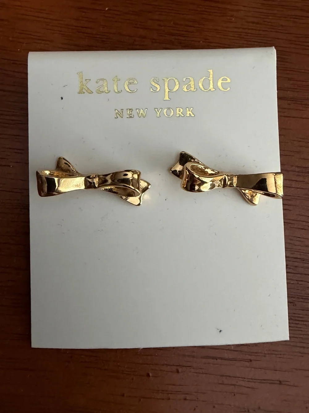 kate spade Gold Bow Stud Earrings